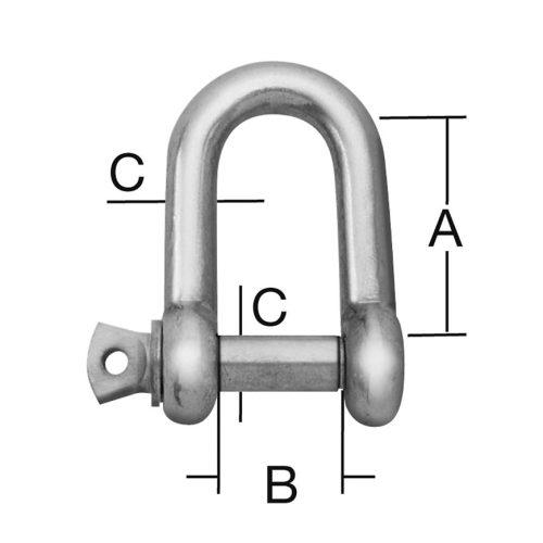 D-třmen 20 x 10 x 5 mm zn 2 ks Vormann