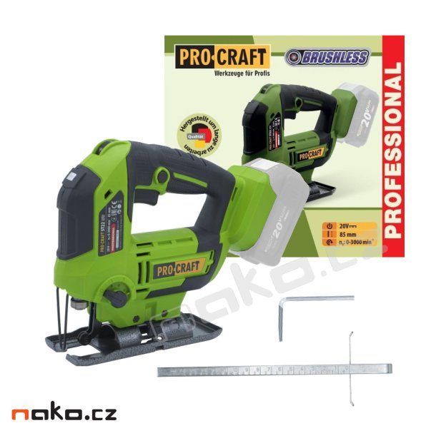 PROCRAFT ST22 aku přímočará pila bezuhlíková LiIon 20V bez aku