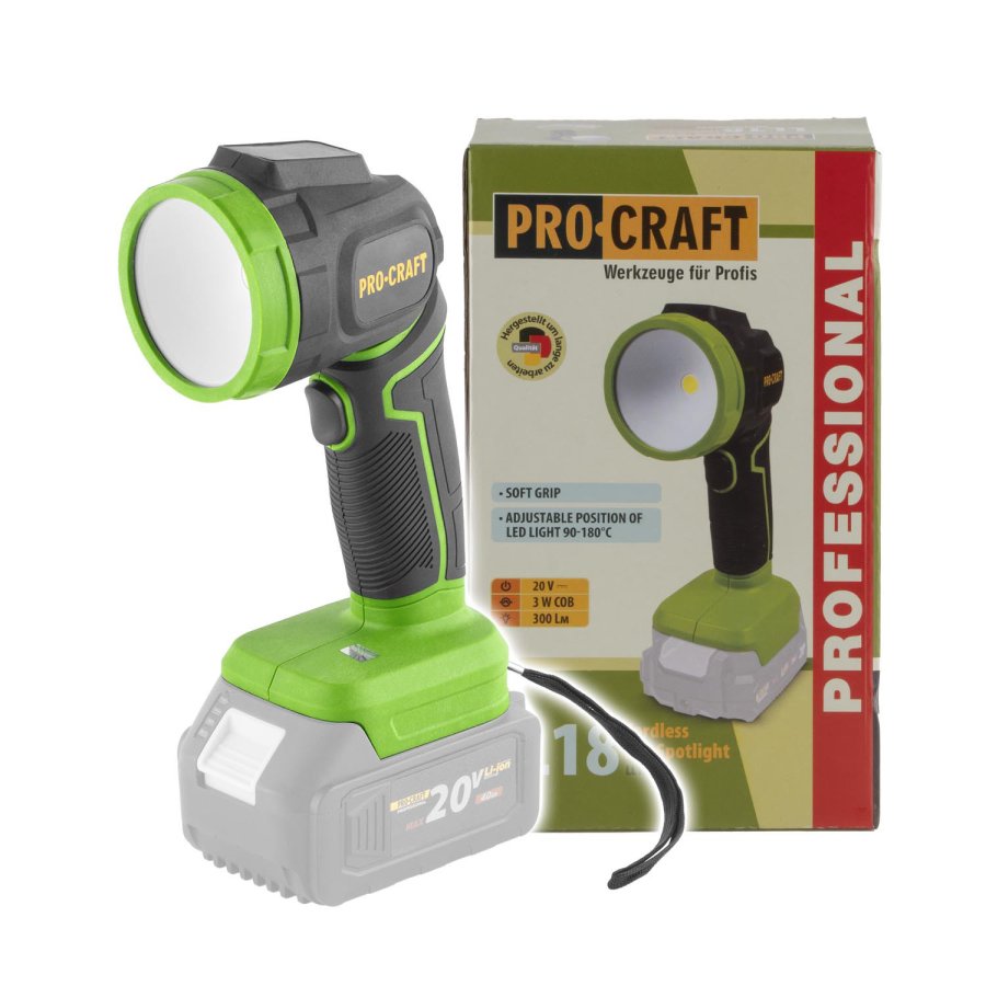 PROCRAFT LL18BB aku LED svítilna 300lm bez akumulátoru