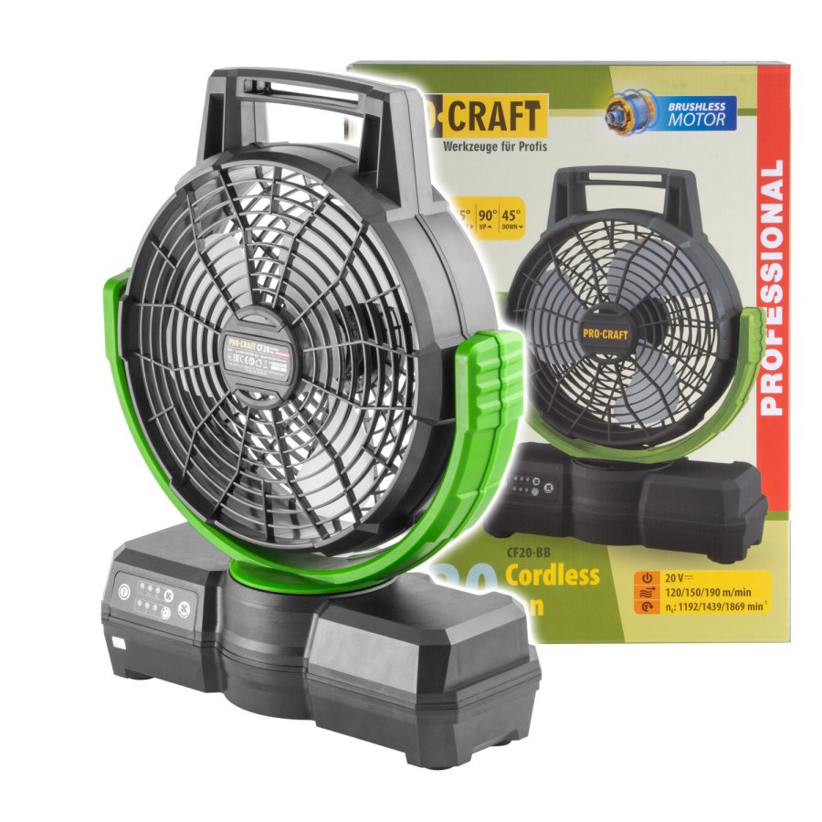 PROCRAFT CF20 aku ventilátor Liion 20V CF20BB bez aku