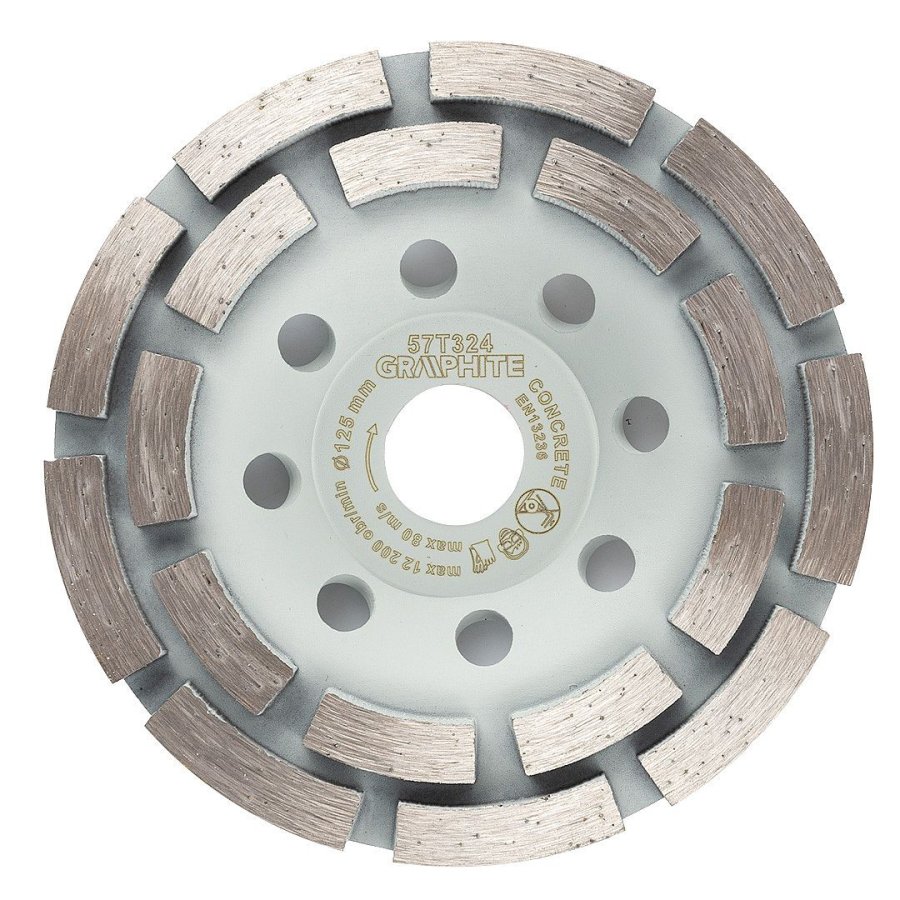 VERTO GRAPHITE 57T324 kotouč diamantový brusný dvouřadý 125mm
