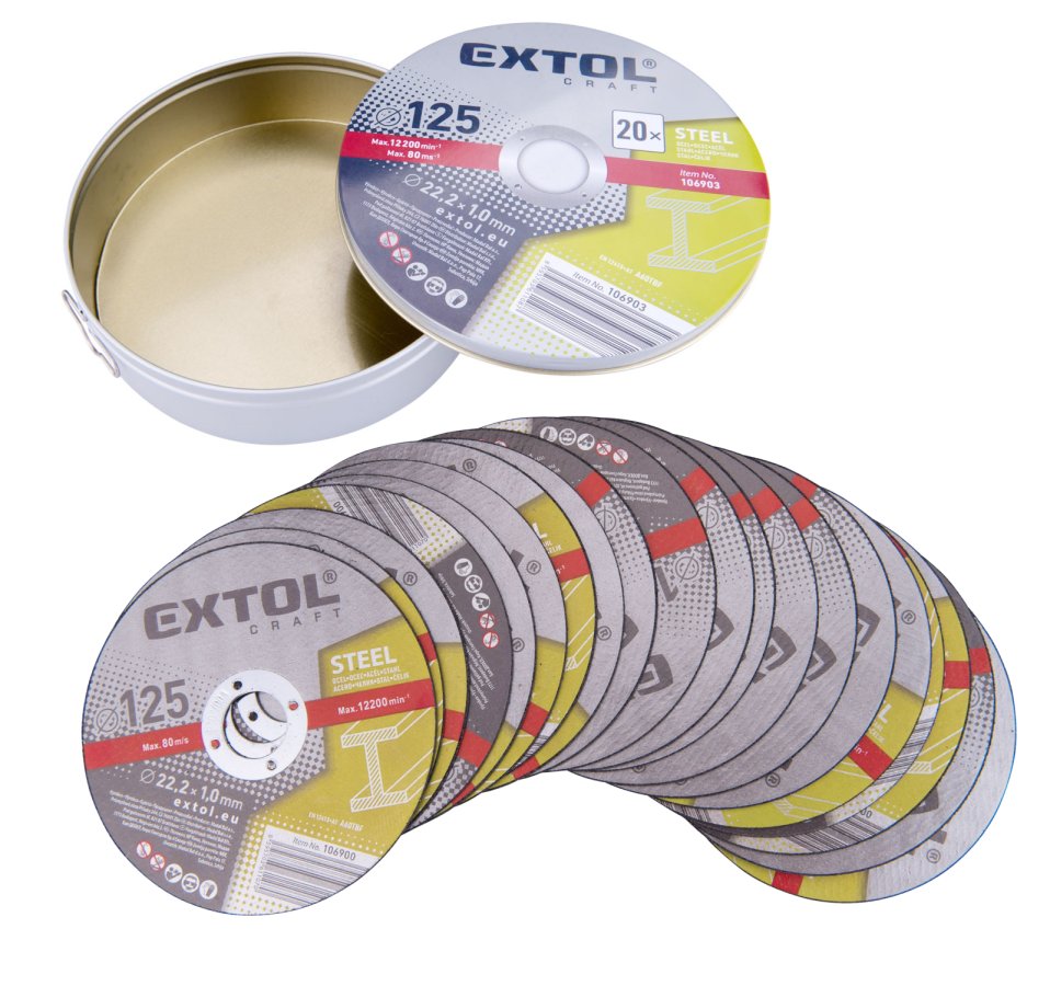EXTOL CRAFT 106903 sada řezných kotoučů 125x1