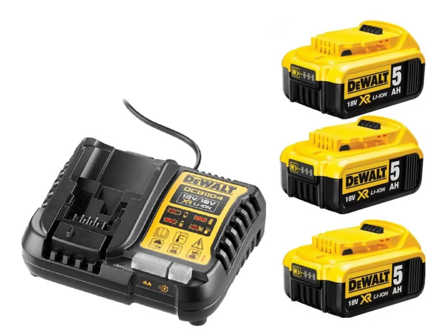DeWALT DCB1104P3 nabíječka + 3x akumulátor 18V 5