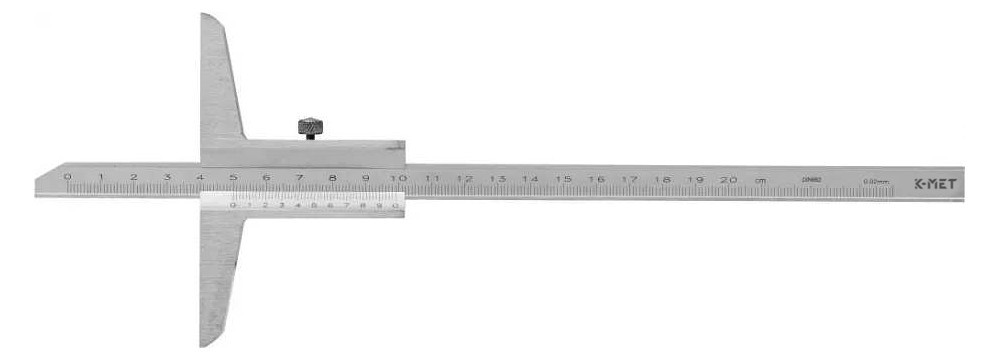 KINEX K-MET 2034-02-200 hloubkoměr 200mm bez nosu