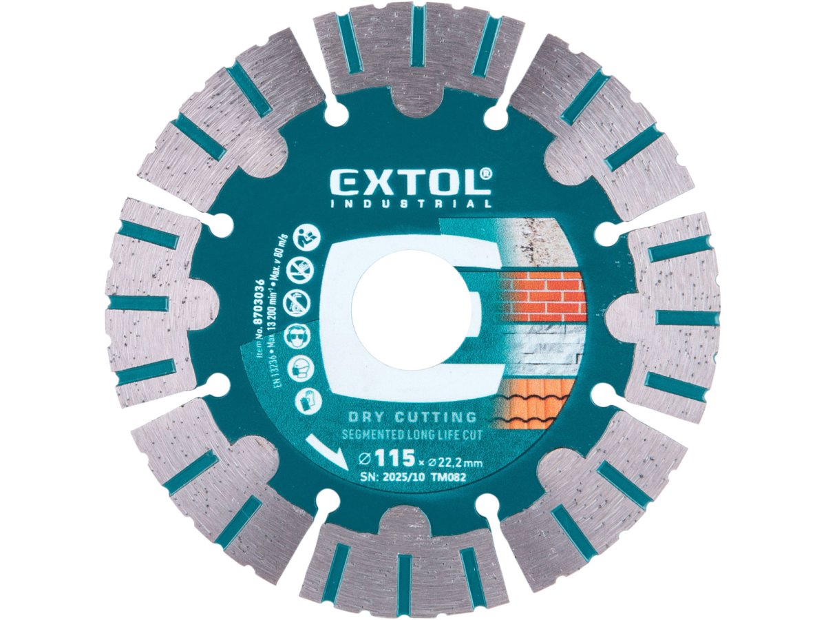 EXTOL INDUSTRIAL 8703036 kotouč diamantový 115x22