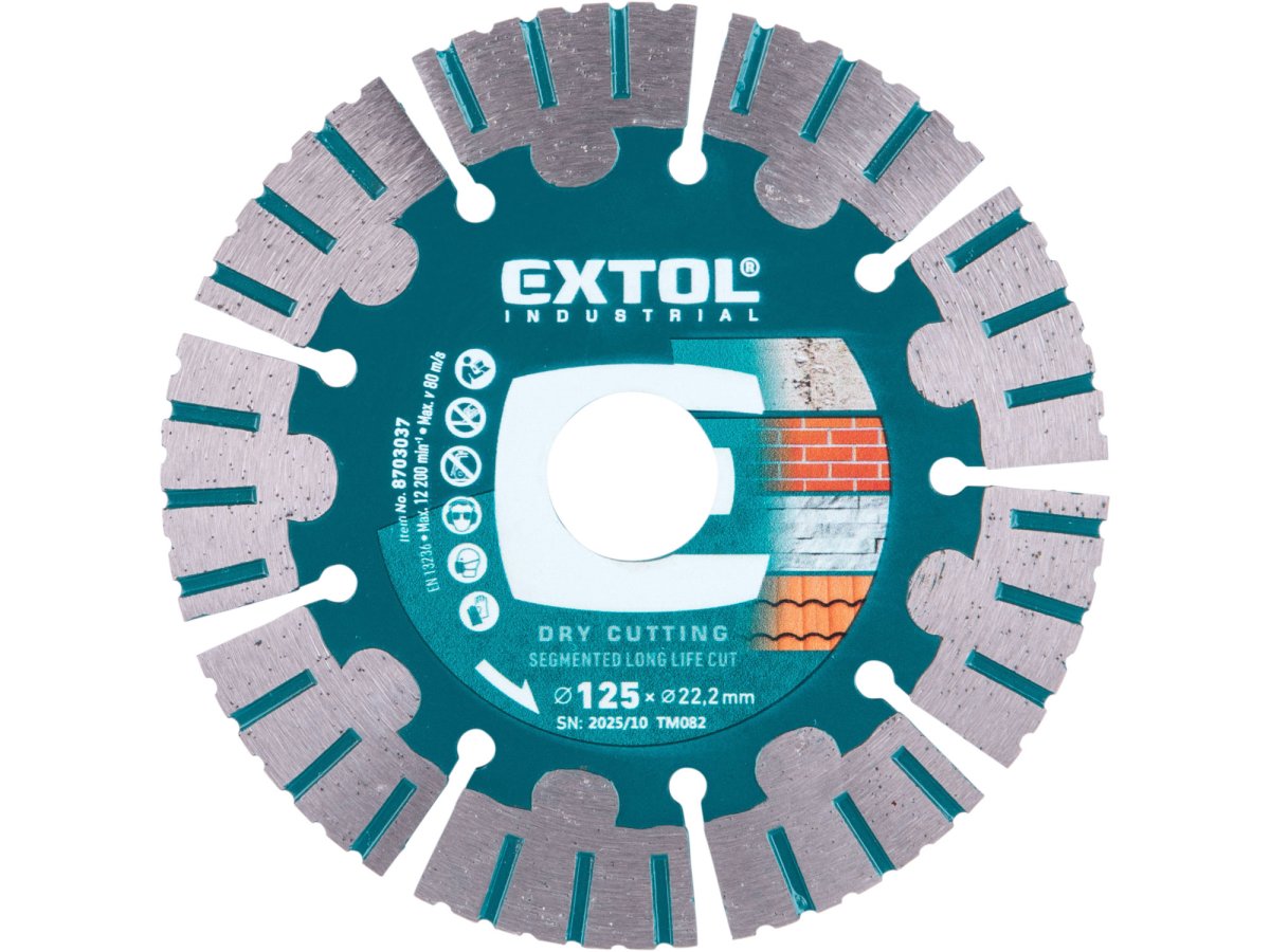 EXTOL INDUSTRIAL 8703037 kotouč diamantový 125x22
