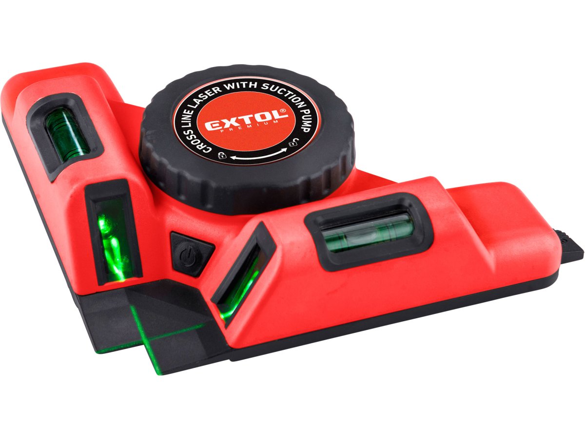 EXTOL PREMIUM 8823303 laserový úhelník 90° zelený