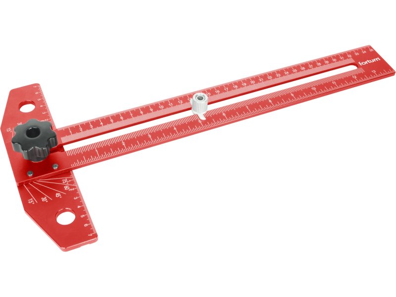 FORTUM 4784110 úhelník T-multifinkční s úhloměrem 350x190mm