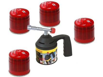 souprava pájecí kartušová + 4ks kartuší