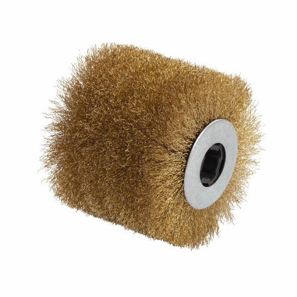 KREATOR KRT271005 kartáč ocelový pomosazený 120x100mm pro satinační brusky