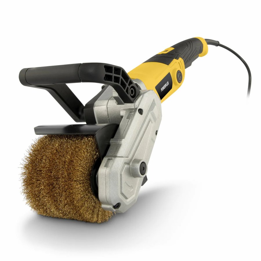 POWER PLUS POWX0497 válcová satinační kartáčovací bruska 1400W 120x100mm