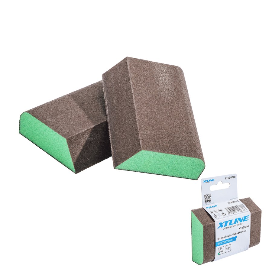 XTline XTB30240 brusná houba 100x70x25 mm Z240 tuhá zkosená s rádiusem